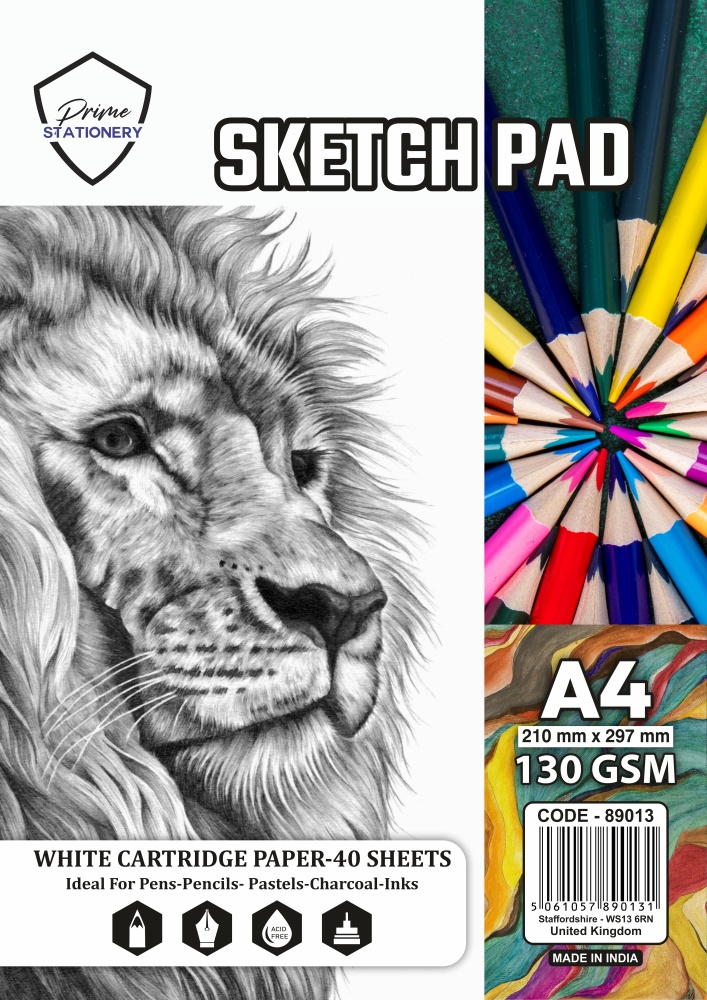 Prime A4 Sketch Pad 130gsm 40 Sheets